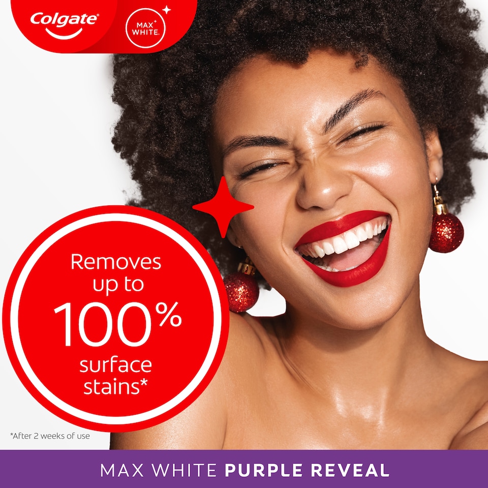 image 1 of Colgate Max White Purple Reveal Whitening Toothpaste 125ml