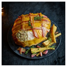 Tesco Finest British Free Range Bronze Turkey Crown with Pork, Leek, Pancetta and Thyme Stuffing 1.8kg-2.2kg Serves 8-11