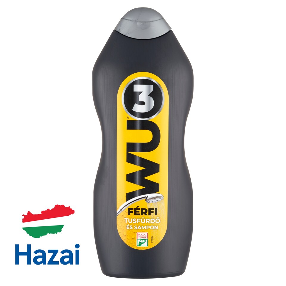 WU3 férfi tusfürdő és sampon 850 ml