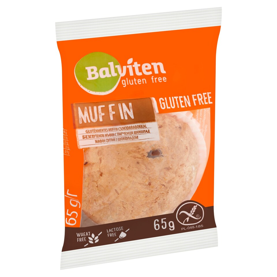 image 1 of Balviten Gluten Free Muffin with Chocolate Chips 65 g