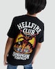 image 1 of Stranger Things Pure Cotton Hellfire Club Print T-Shirt in Black