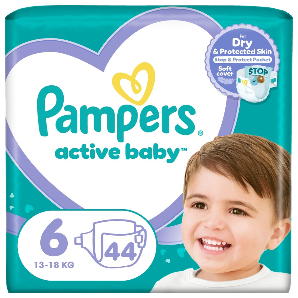 obrázok 1 z Pampers Active Baby veľkosť 6, 44 plienok, 13kg-18kg