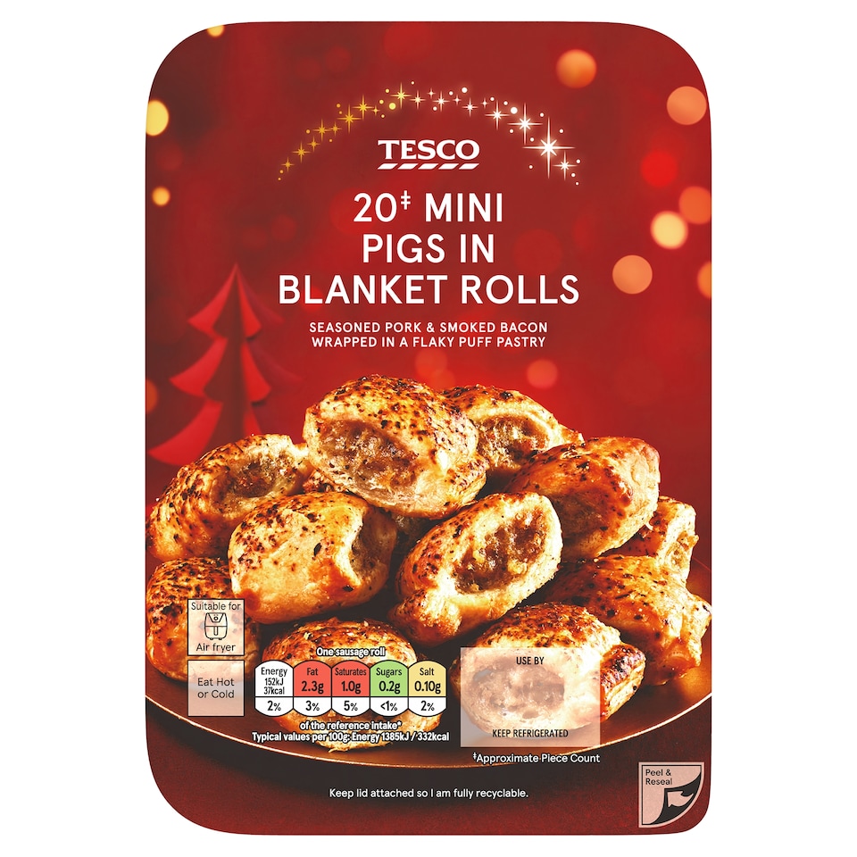 Tesco Mini Pigs In Blanket Rolls 220g