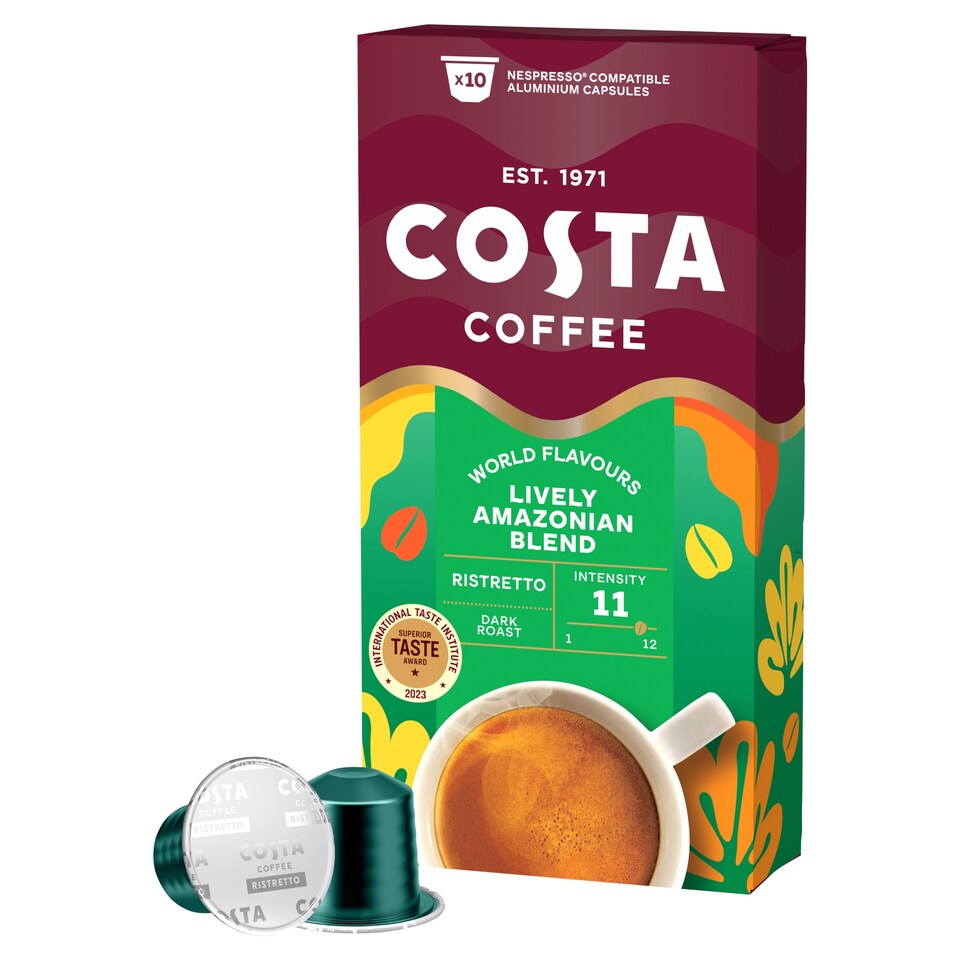 image 1 of Costa Coffee The Lively Blend Ristretto 10 Pods 55G