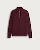 image 4 of F&F Pure Cotton Ribbed Half Zip Jumper in Burgundy