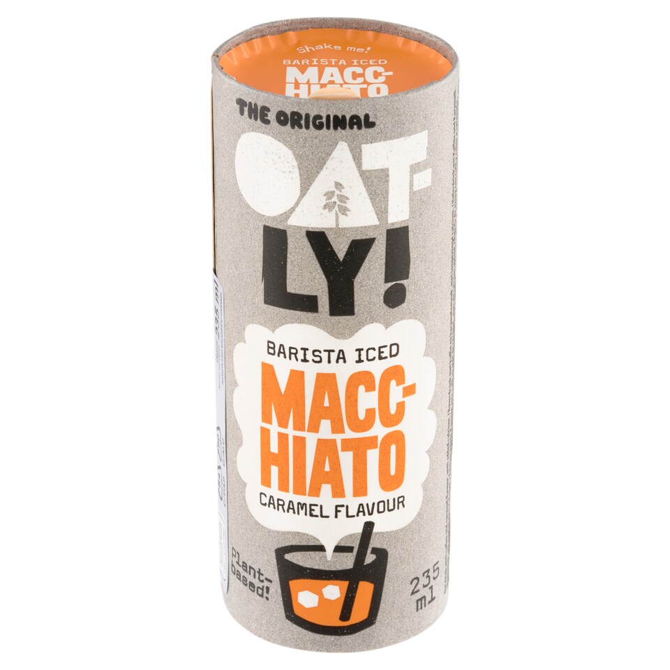 obrázok 1 z Oatly! Barista Iced Macchiato ovsený nápoj s kávou a karamelovou príchuťou 235 ml