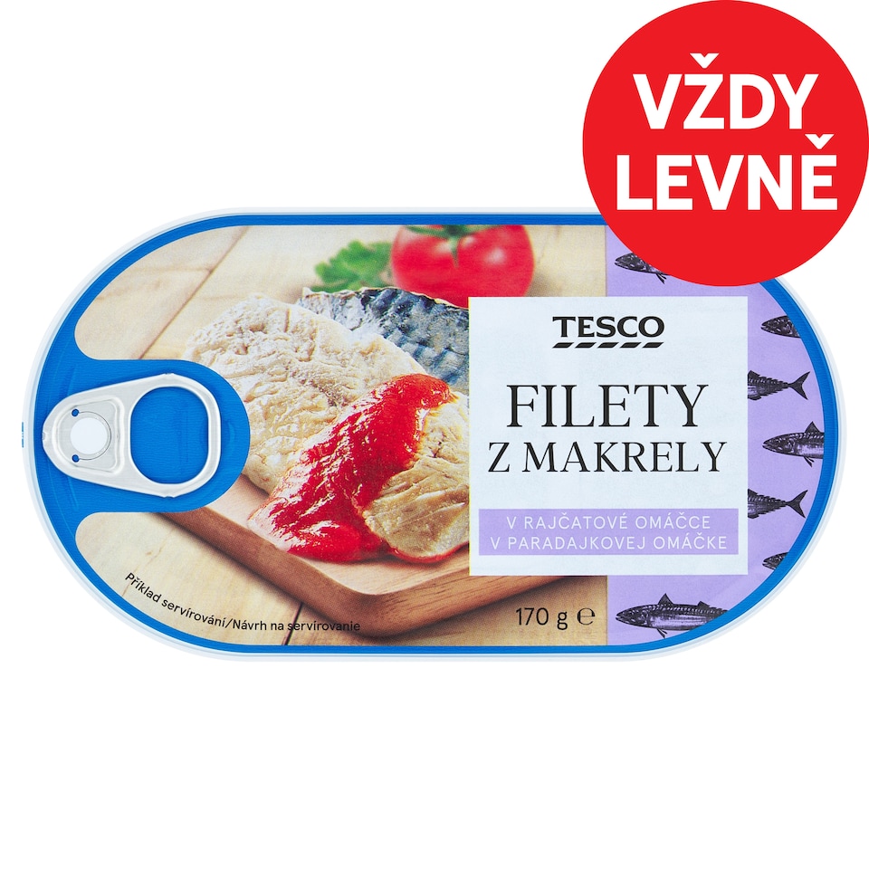 Tesco Mackerel Fillets in Tomato Sauce 170g