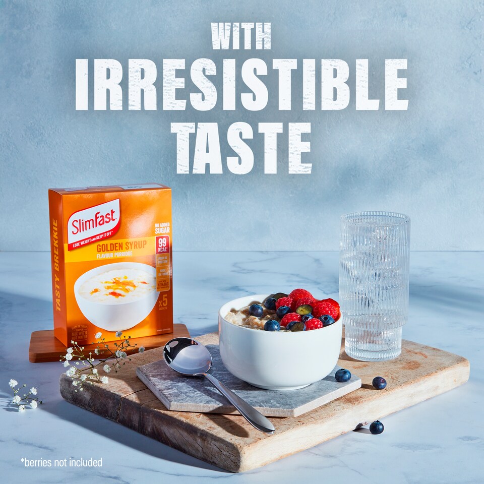 image 1 of SlimFast Instant Oat Porridge - Golden Syrup 5 Pack 145g