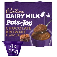 Cadbury Chocolate Brownie Pots Of Joy 4X65g