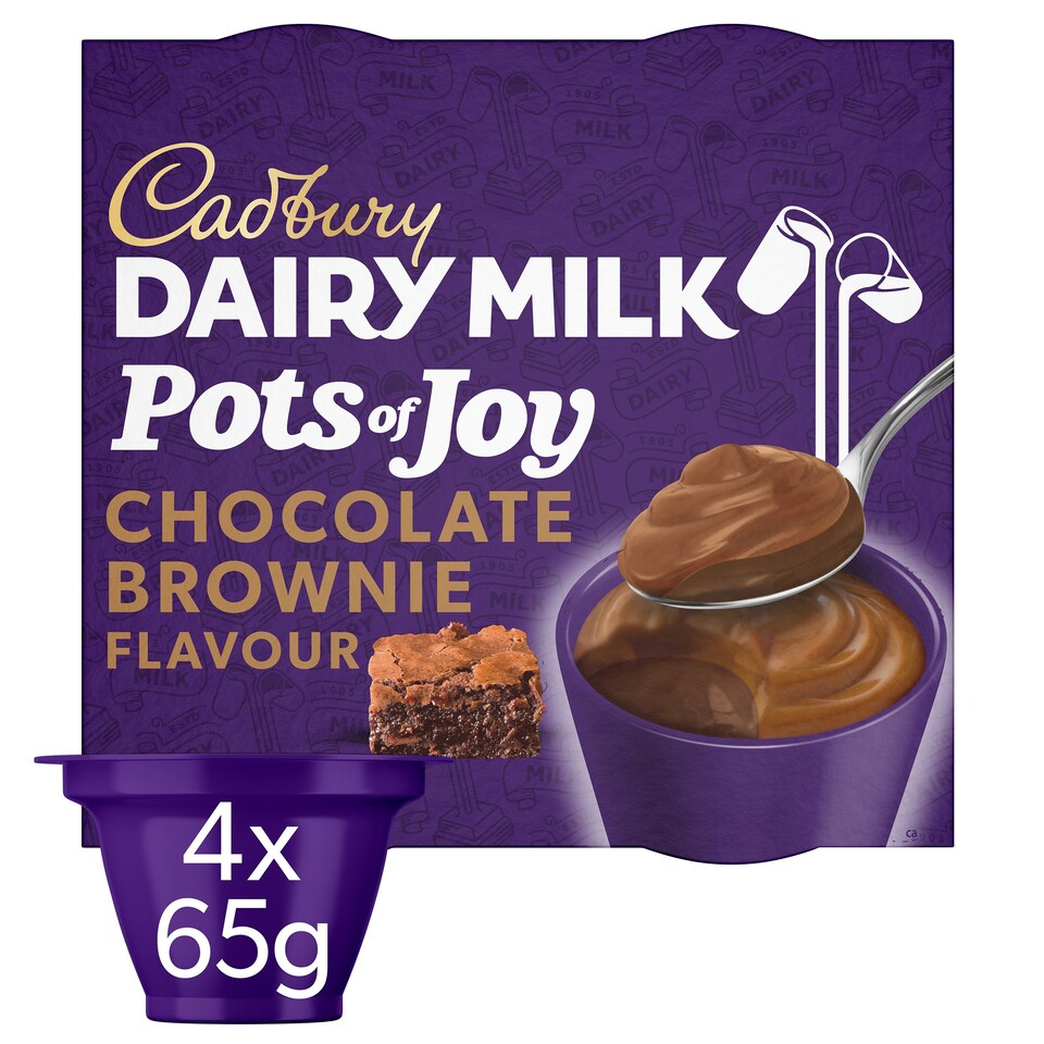 Cadbury Chocolate Brownie Pots Of Joy 4X65g