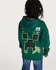 image 3 of Minecraft Cotton Rich Creeper Hoodie in Green