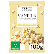 Tesco Vanilla Flavoured Popcorn 100g