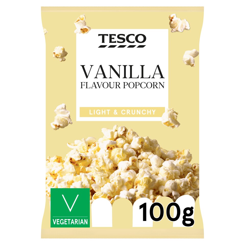 Tesco Vanilla Flavoured Popcorn 100g