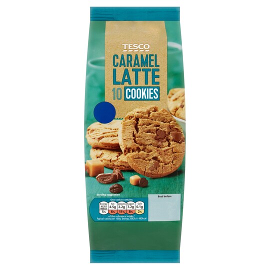 Tesco Caramel Latte 10 Cookies 200G Tesco Groceries