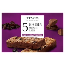 Tesco 5 Raisin Munch Bars 160G 160G