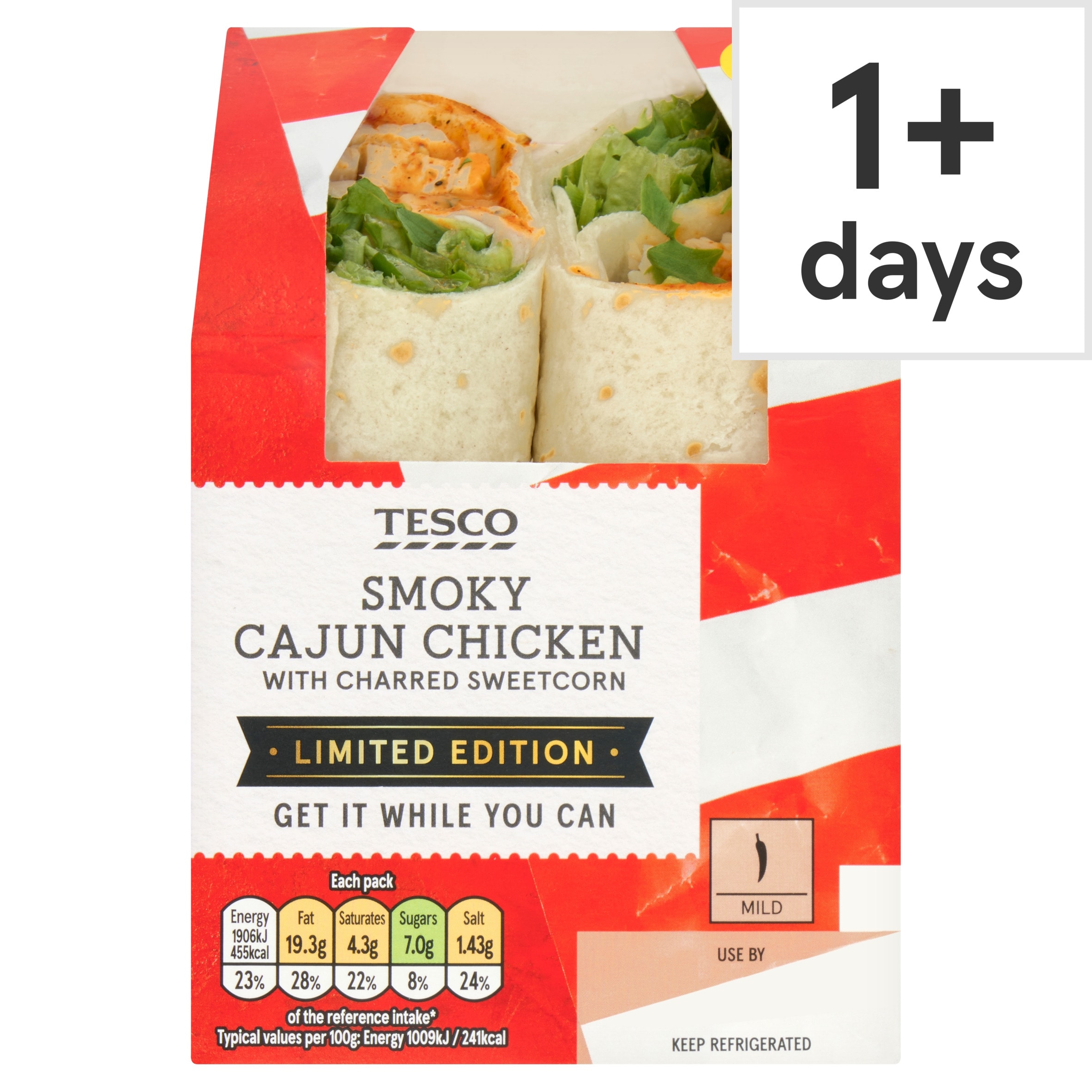 Tesco Smoky Cajun Chicken Wrap