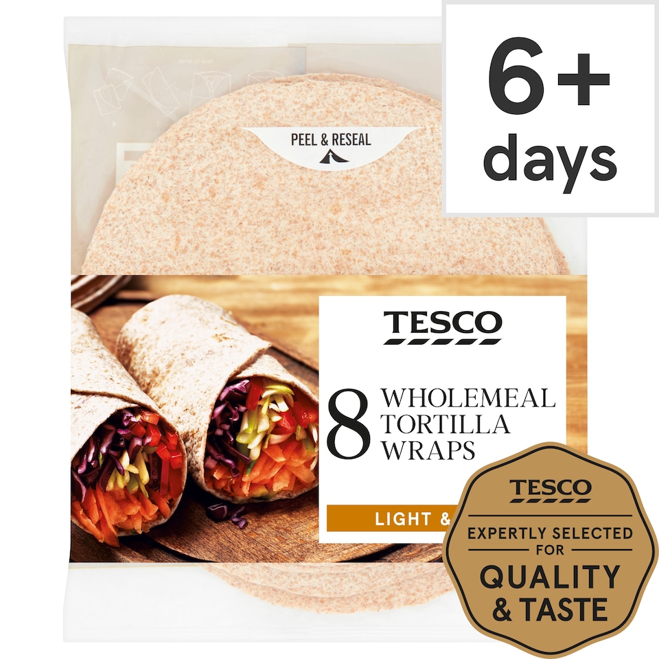 Tesco Wholemeal Tortilla Wraps 8 pack
