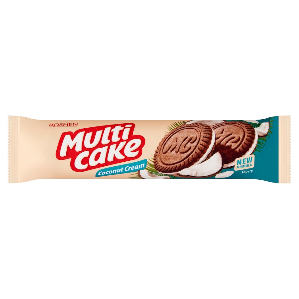 Roshen Multi Cake kókuszkrémmel töltött kakaós keksz 180 g