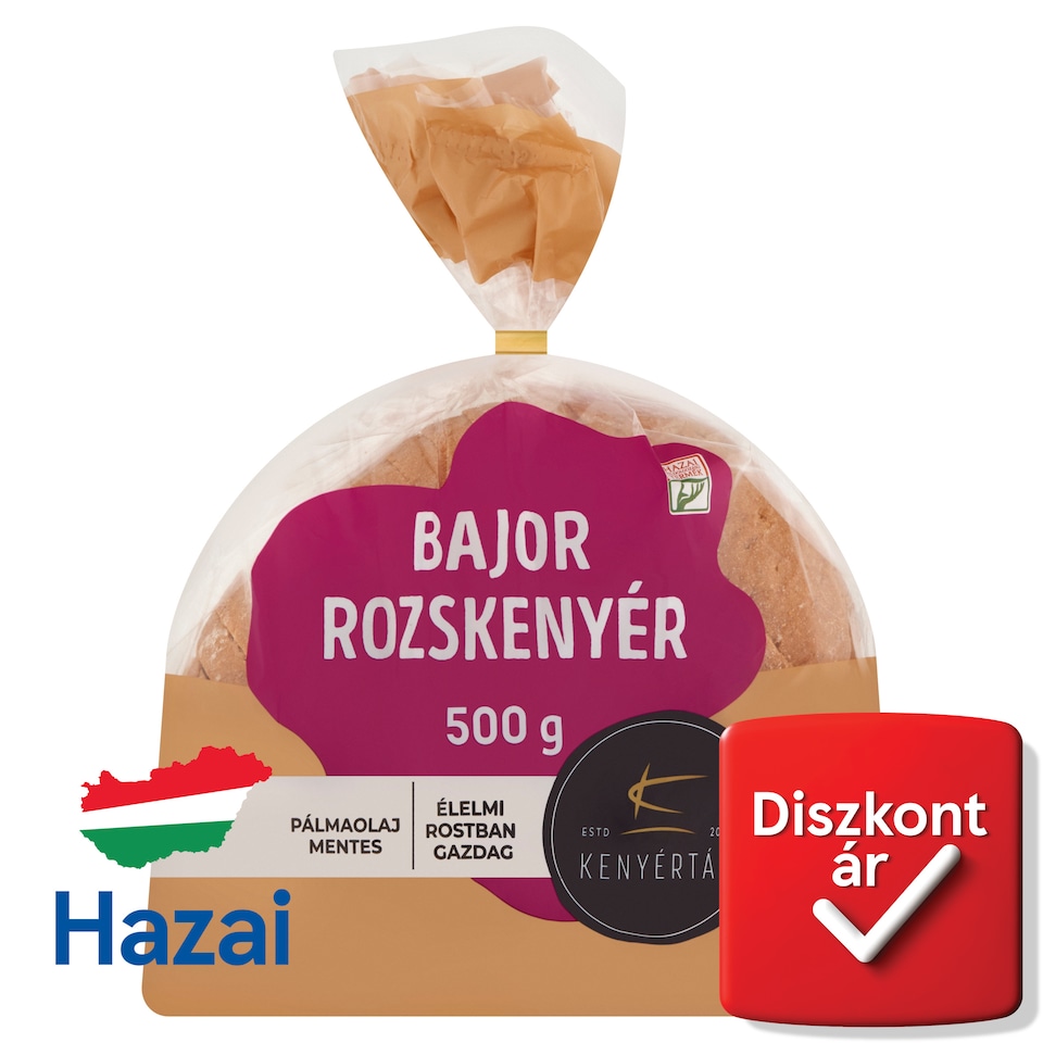 Kenyértár szeletelt bajor rozskenyér 500 g