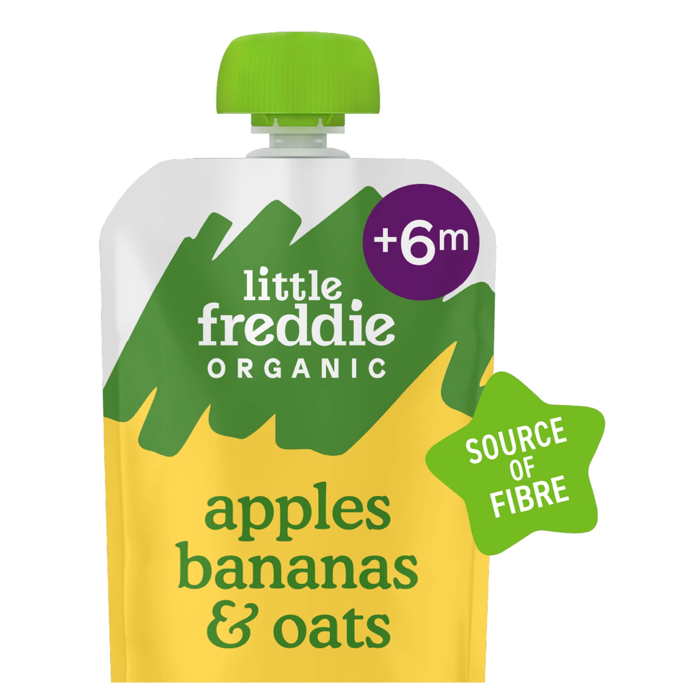 Little Freddie Organic Apples, Bananas & Oats Baby Food Pouch 6+ Months
