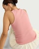 image 1 of F&F Cotton Rich Ribbed Vest in Dusty Pink