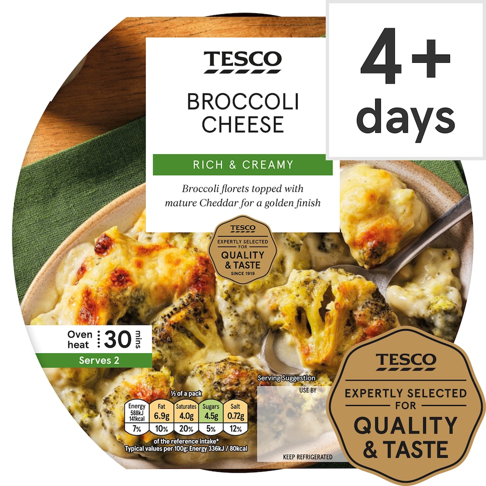 Tesco Broccoli Cheese 350G