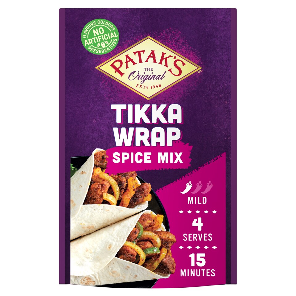 image 1 of Patak's Tikka Wrap Spice Mix 25g.