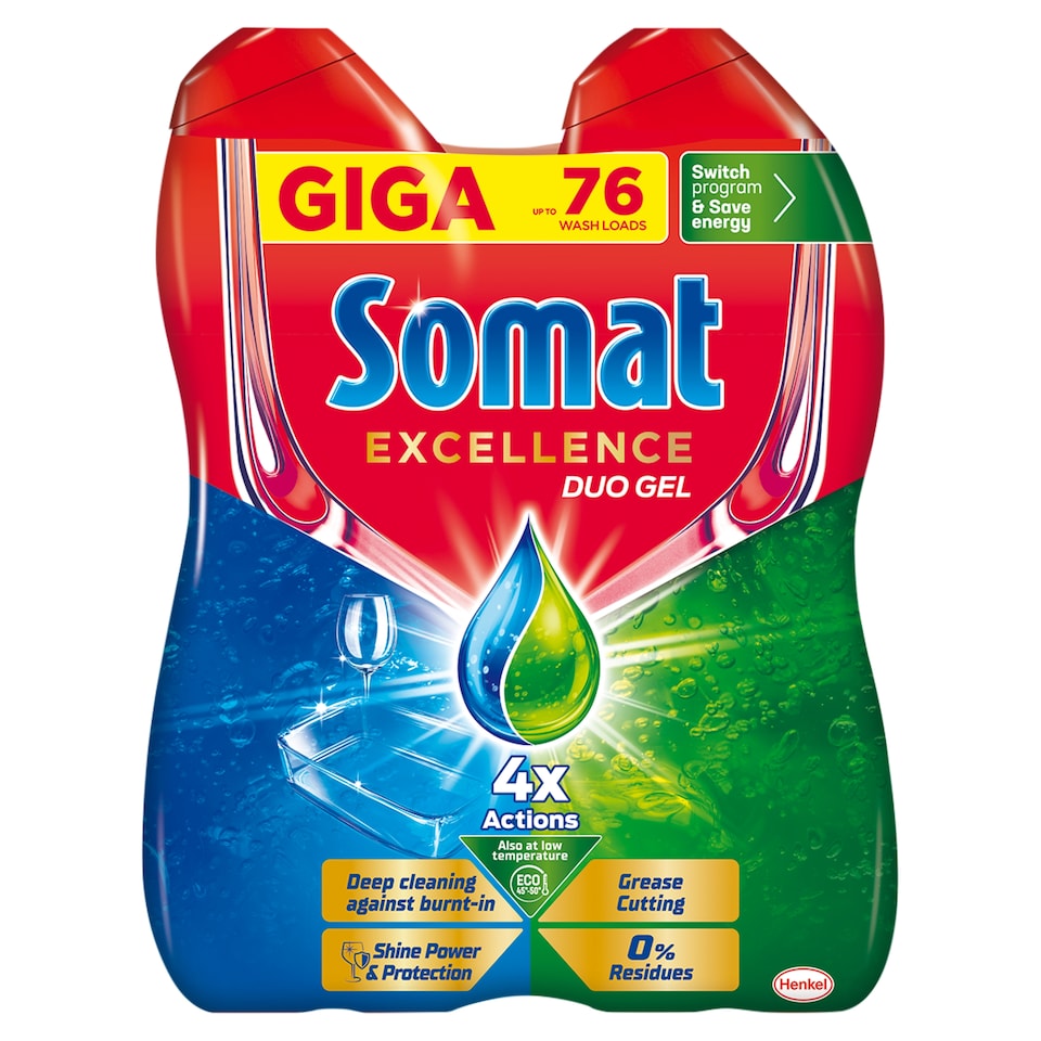 Somat Excellence DuoGel GreaseCutting mosogatógél 2 x 684 ml