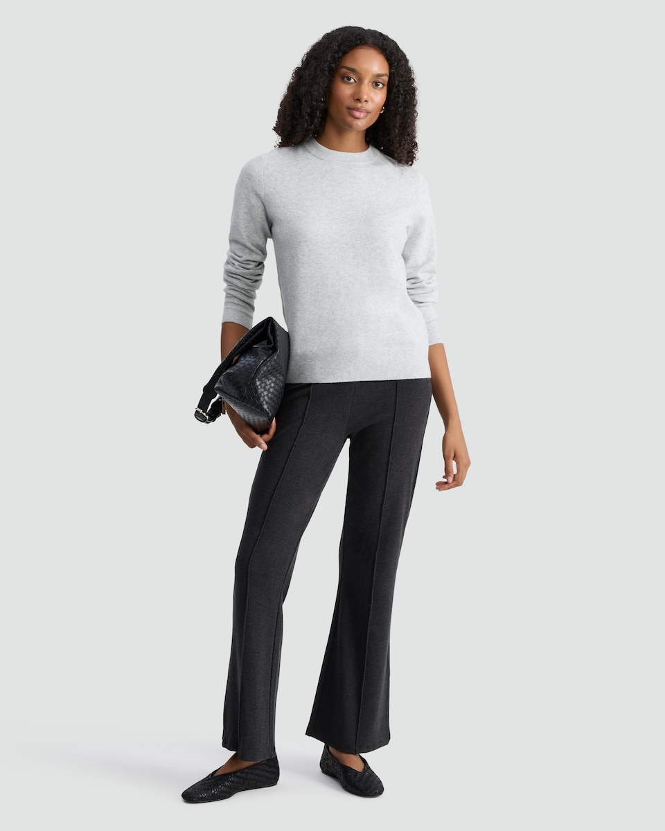 image 1 of F&F Knitted Crew Neck Knit Jumper with Wool in Silver