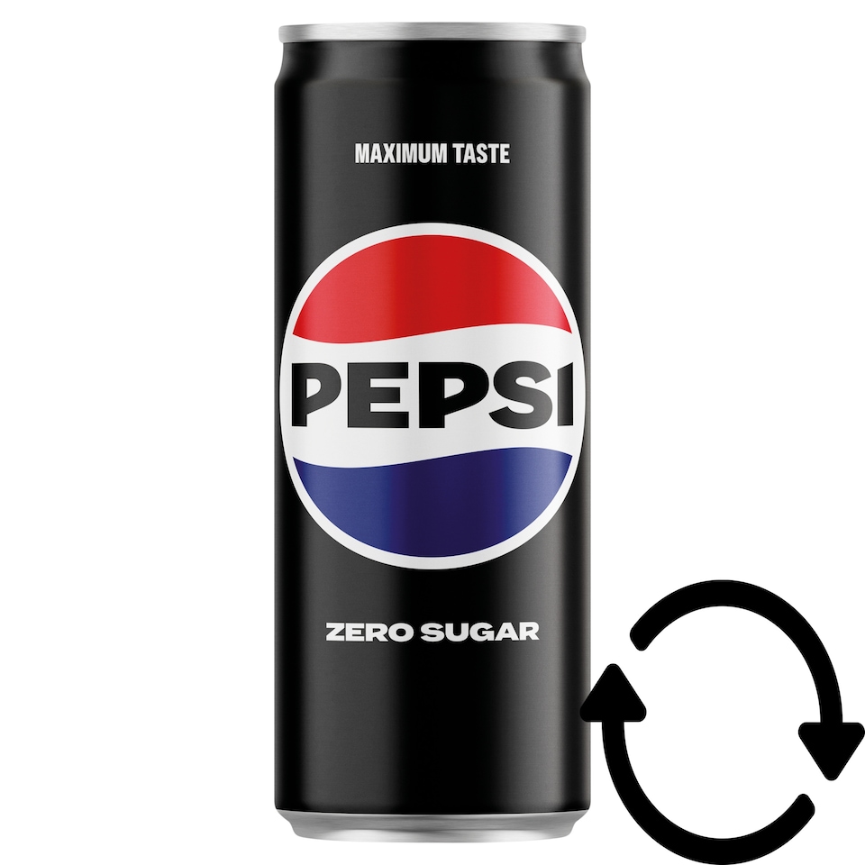 Pepsi Zero Cola Flavoured Energy-Free Carbonated Drink with Sweeteners 330 ml
