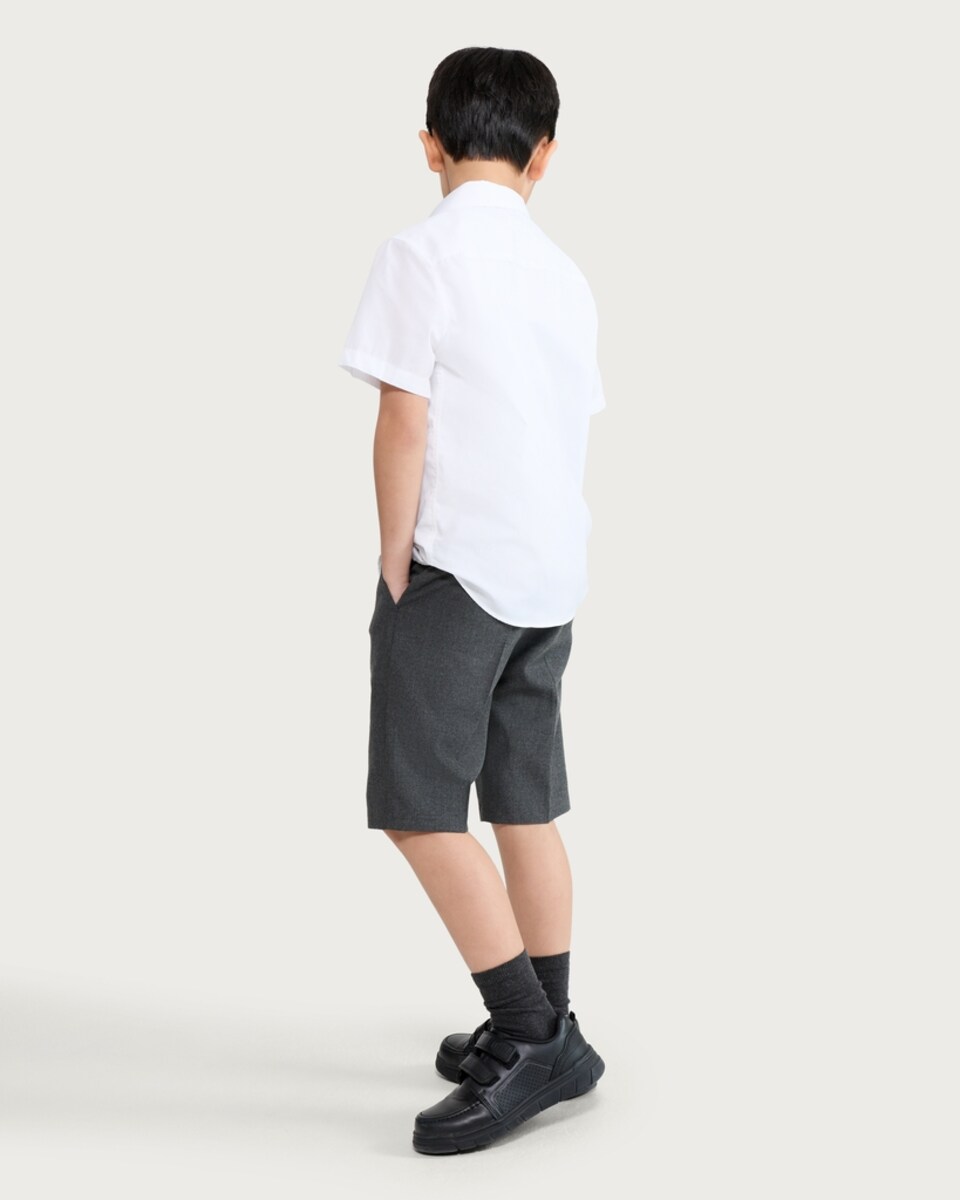 image 1 of F&F School Boys 2-Pack Slim Fit Shorts in Grey