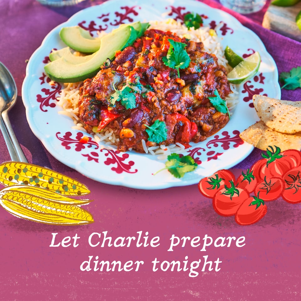 image 1 of Charlie Bigham's Chilli Con Carne & Rice 840G