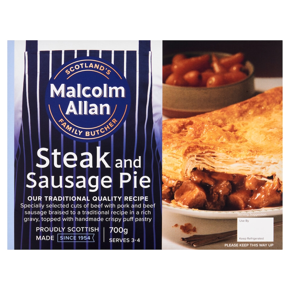 Malcolm Allan Sausage & Steak Pie 700g