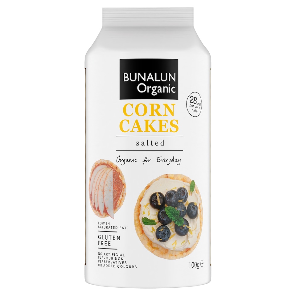 Bunalun Organic Corn Cakes 110G