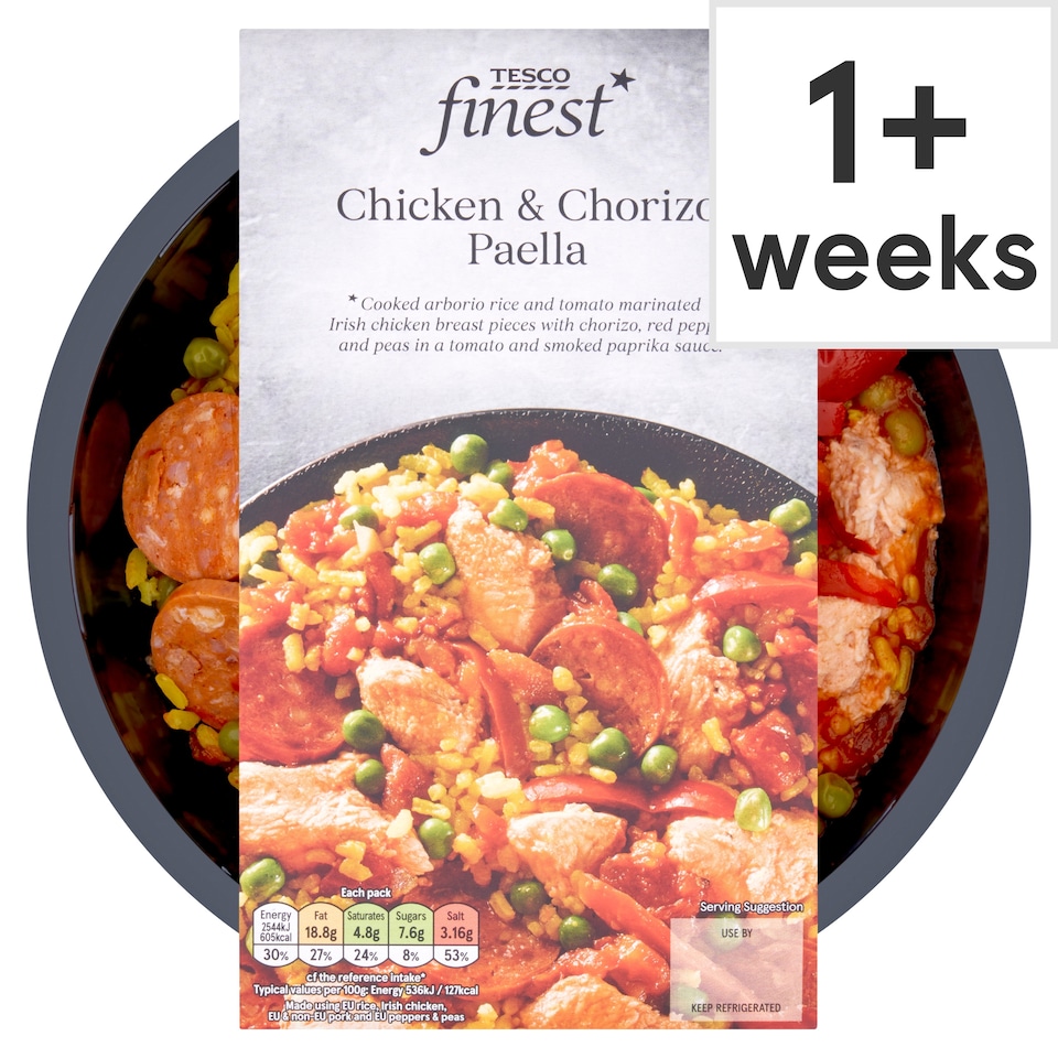 Tesco Finest Chicken And Chorizo Paella 475G