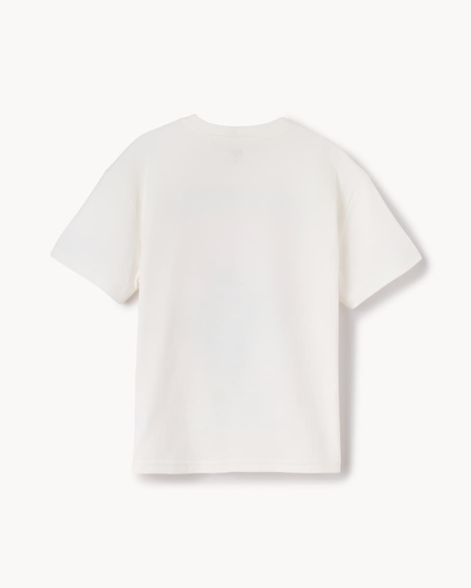 image 1 of F&F Boys Pure Cotton Pickle T-Shirt in Cream