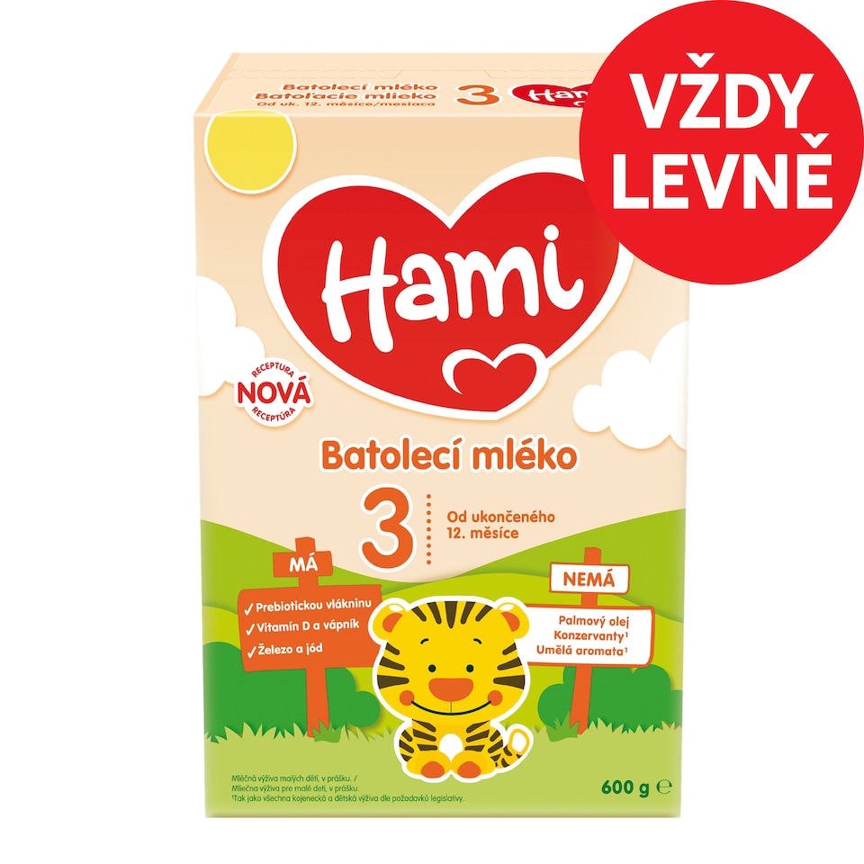 Obrázek 1 pro produkt HAMI 3 batolecí mléko 600g