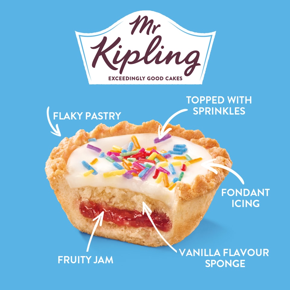 image 1 of Mr Kipling Birthday Cake Tarts 4 pack