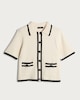 image 5 of The F&F Edit Short Sleeved Knit Cardigan in Cream