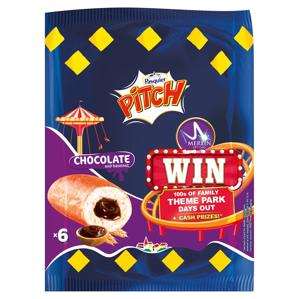 Brioche Pasquier Pitch Chocolate Hazelnut Filled Brioche 6 Pack