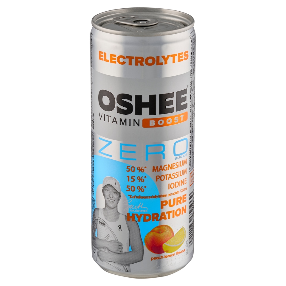 obrázok 1 z Oshee Vitamin Boost Electrolytes Zero nealkoholický nápoj s príchuťou broskyne a citrónu 250 ml