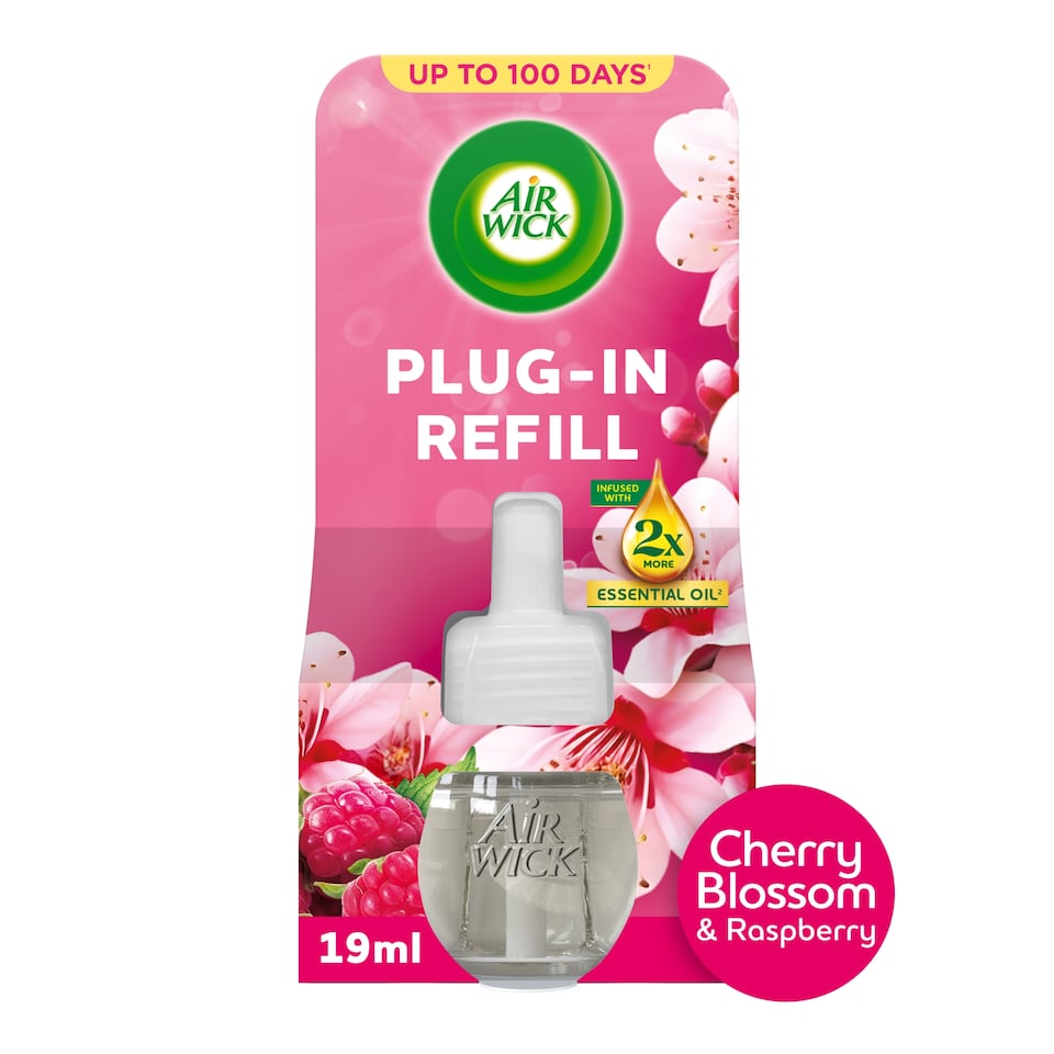 Air Wick Cherry Blossom & Raspberry Plug In Refill 19ml
