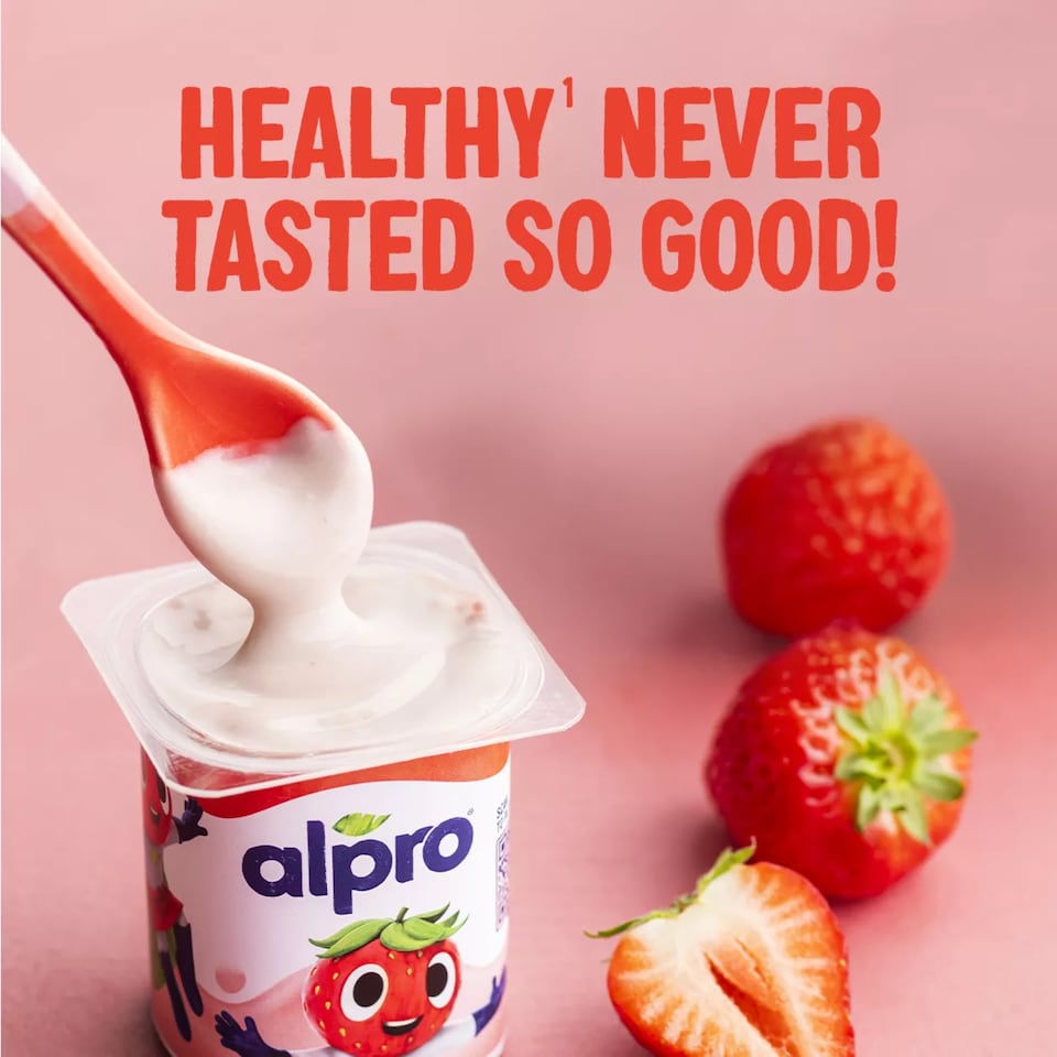 image 1 of Alpro Kids Strawberry Soya Dairy Free Yoghurt Alternative 4 x 115g