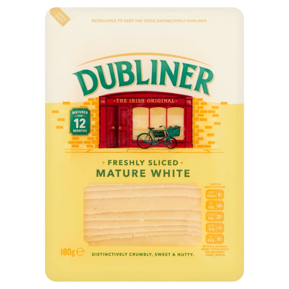 Dubliner White Cheese Slices 180G