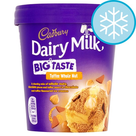 Cadbury Dairy Milk Big Taste Toffee Nut Ice Cream 480Ml Tesco Groceries