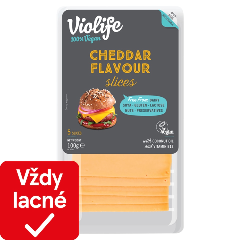 Violife Plátky s príchuťou čedaru 100 g