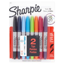 Sharpie Twin Tip Assrtd 8Pk