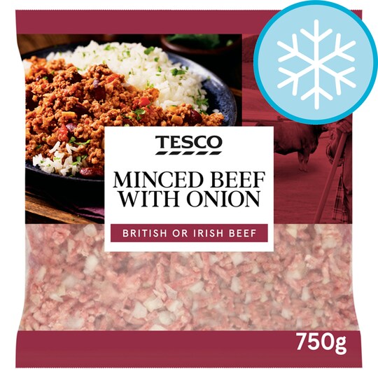 Tesco Minced Beef & Onion 750G Tesco Groceries