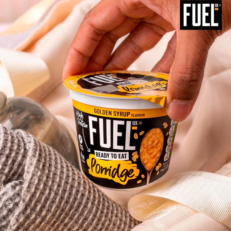 image 1 of FUEL10K Ready to Eat Golden Syrup Flavour Oat High Protein Porridge Pot 210g