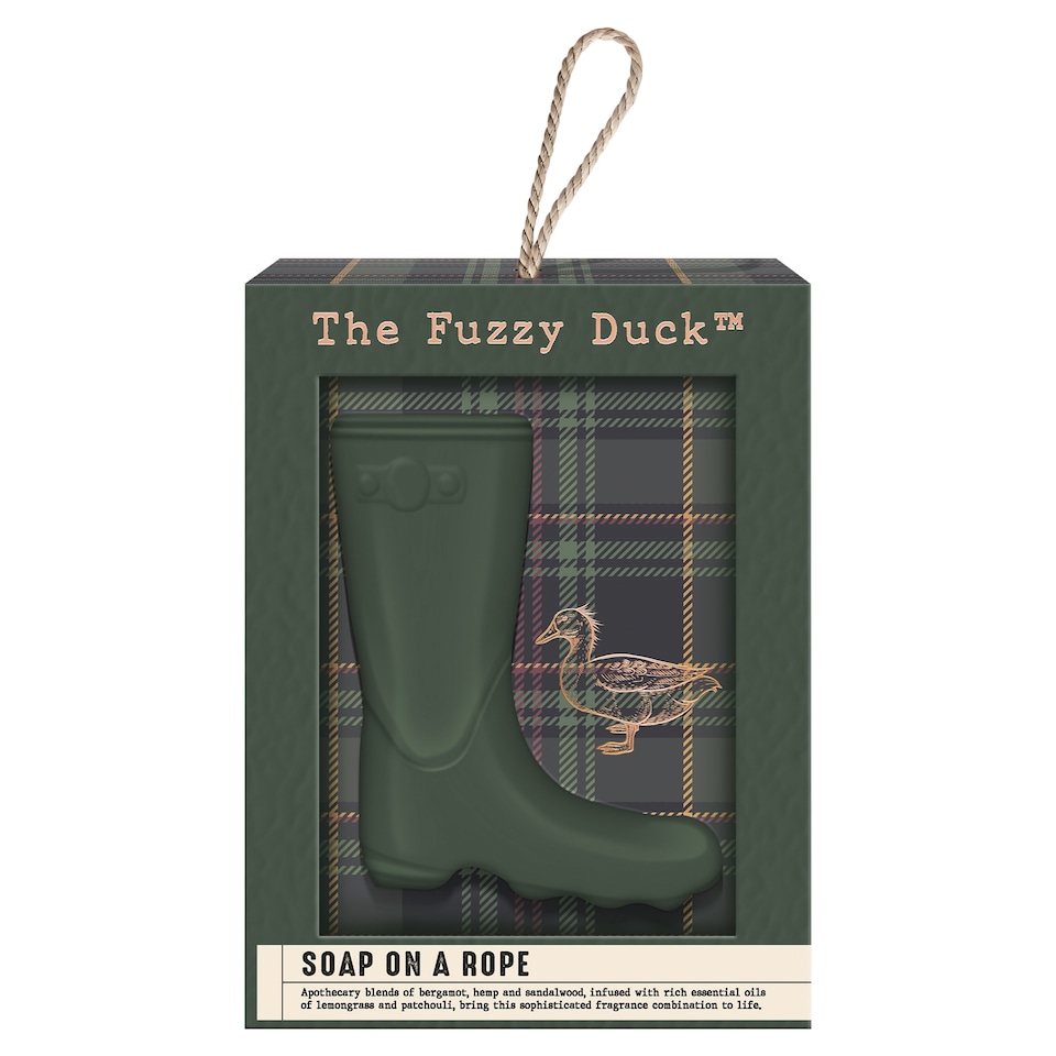 image 1 of Baylis & Harding The Fuzzy Duck Bergamot, Hemp & Sandalwood Wellie Soap On a Rope 250g